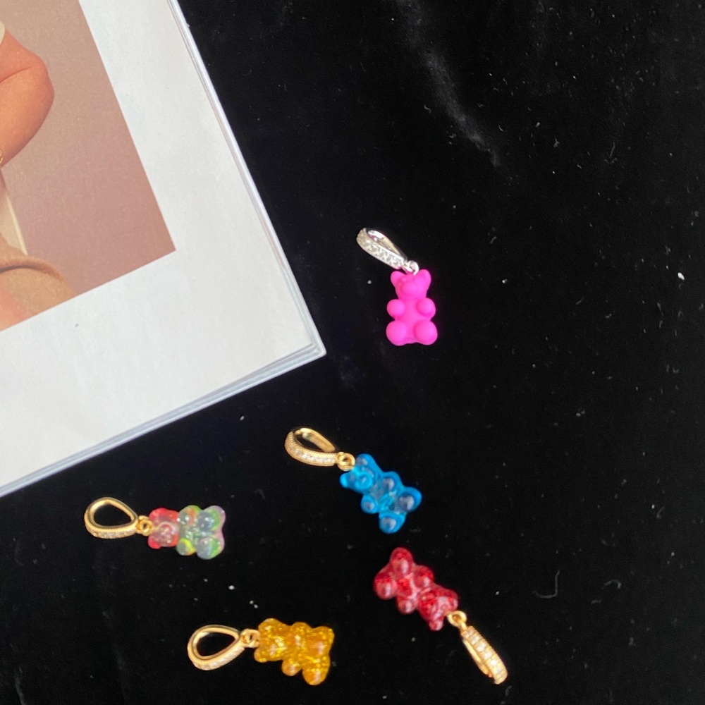 Crystal Haze - 🆕 Nostalgia Bear - Pave Connector - Gold Plated - Azure-Hostpick - Picture 6 of 9